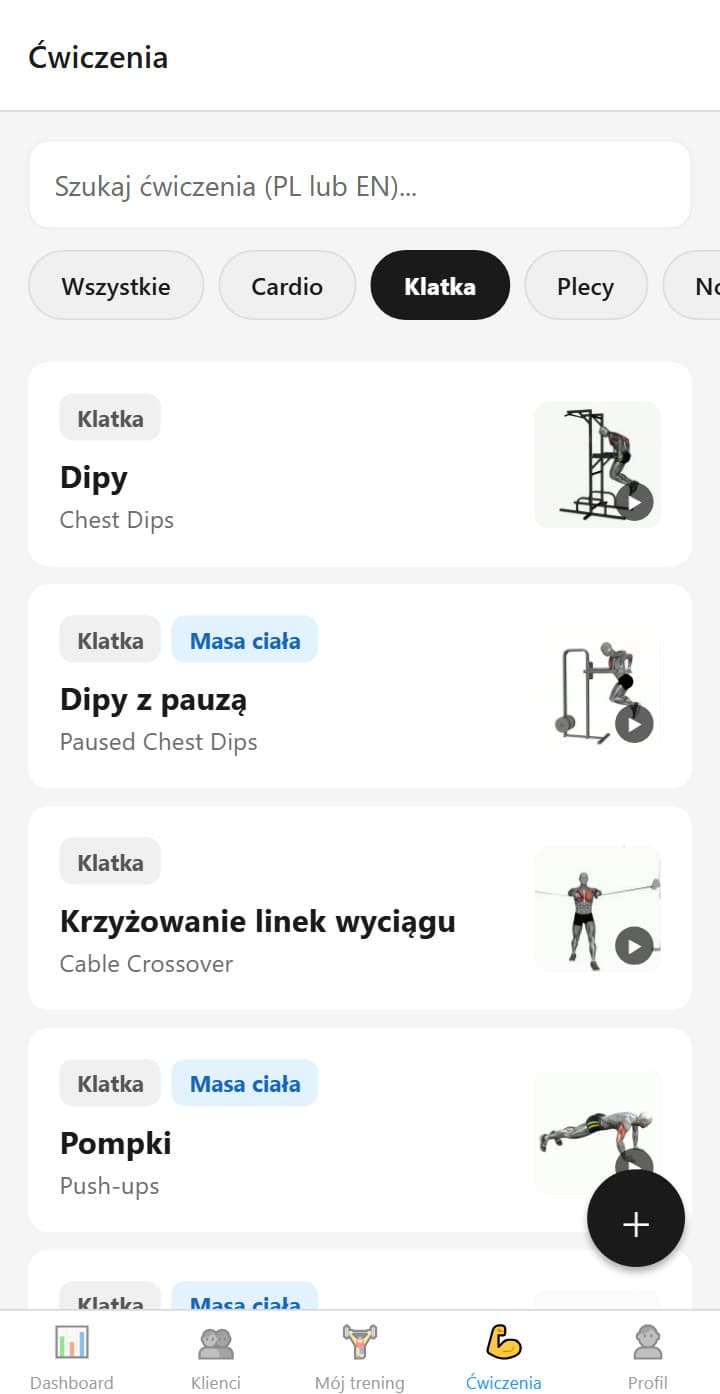 Ekran aplikacji ReGym: Plan w kilka minut, nie w cały wieczór